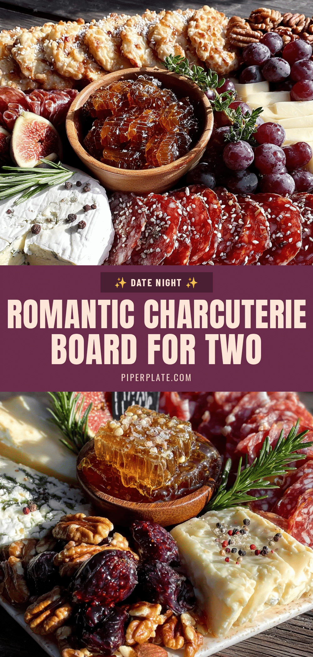 romantic charcuterie board for two with honey and nuts recipe