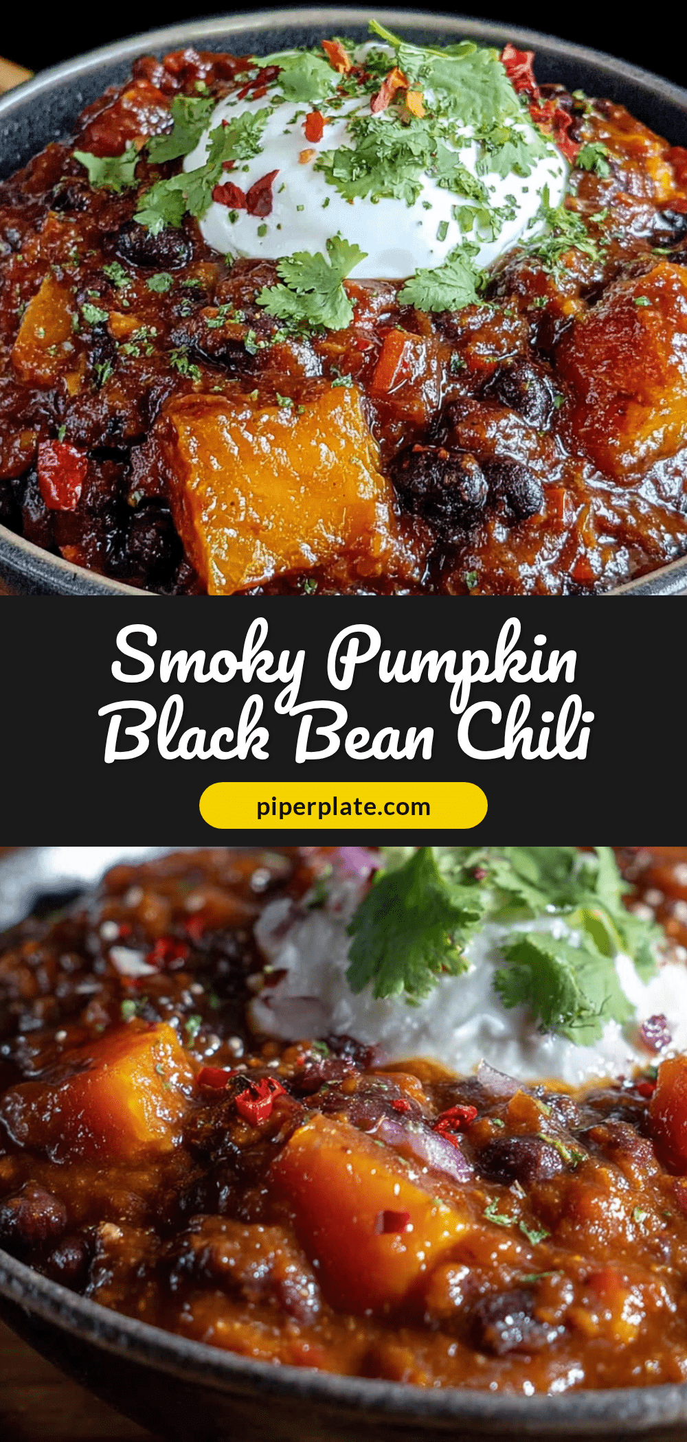 smoky pumpkin black bean chili recipe