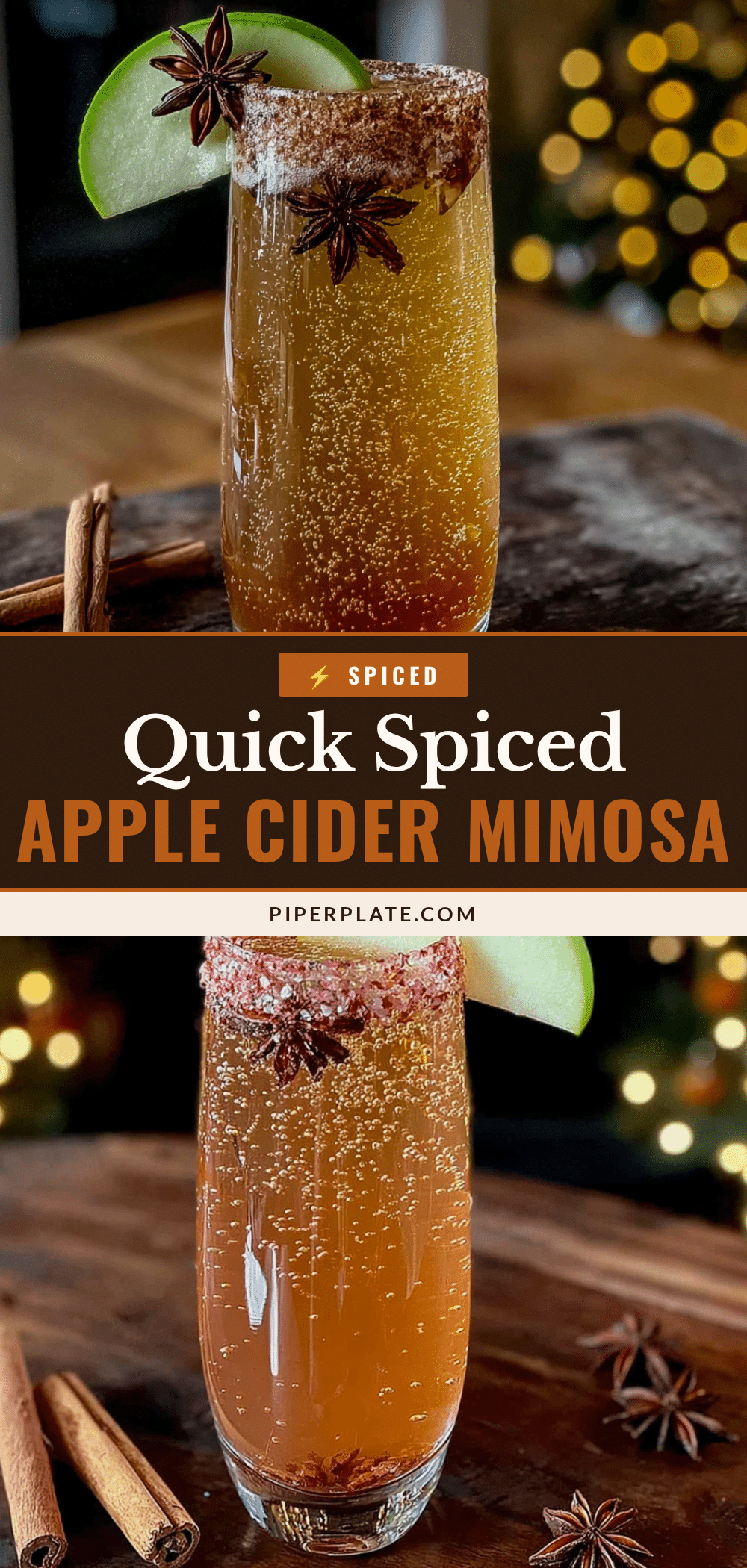 spiced apple cider mimosa recipe