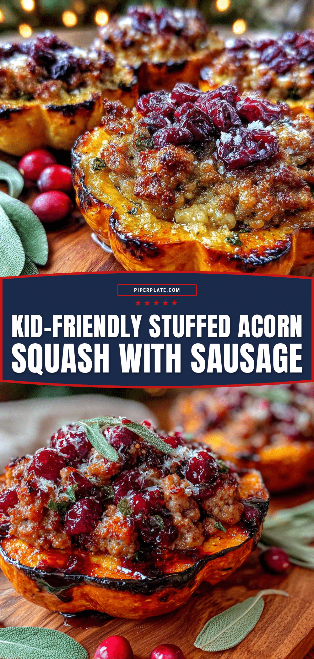 stuffed acorn squash with sausage recipe
