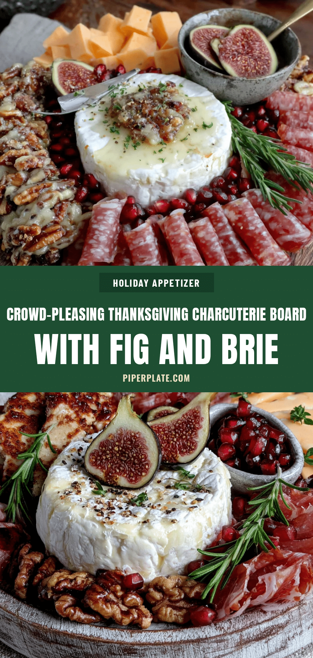 Thanksgiving charcuterie board with fig and brie recipe