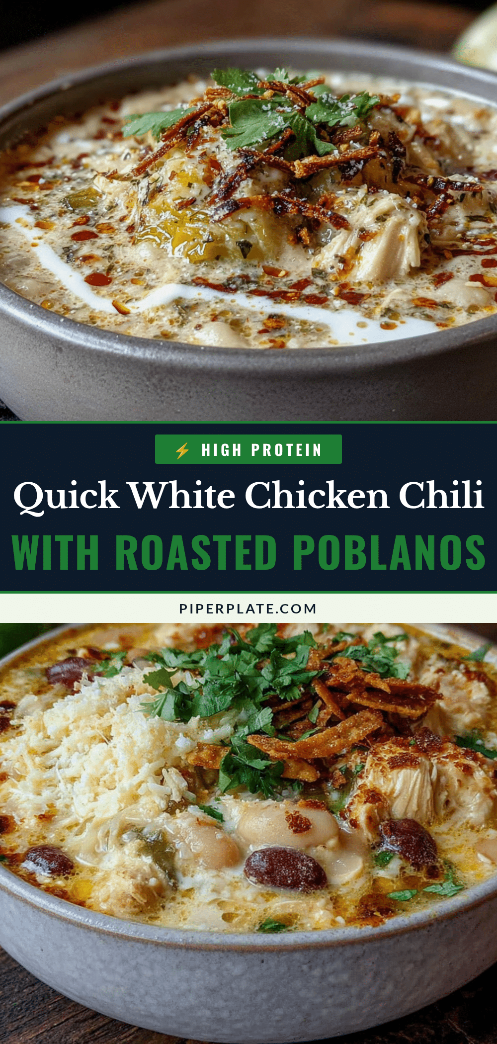 white chicken chili with roasted poblanos recipe
