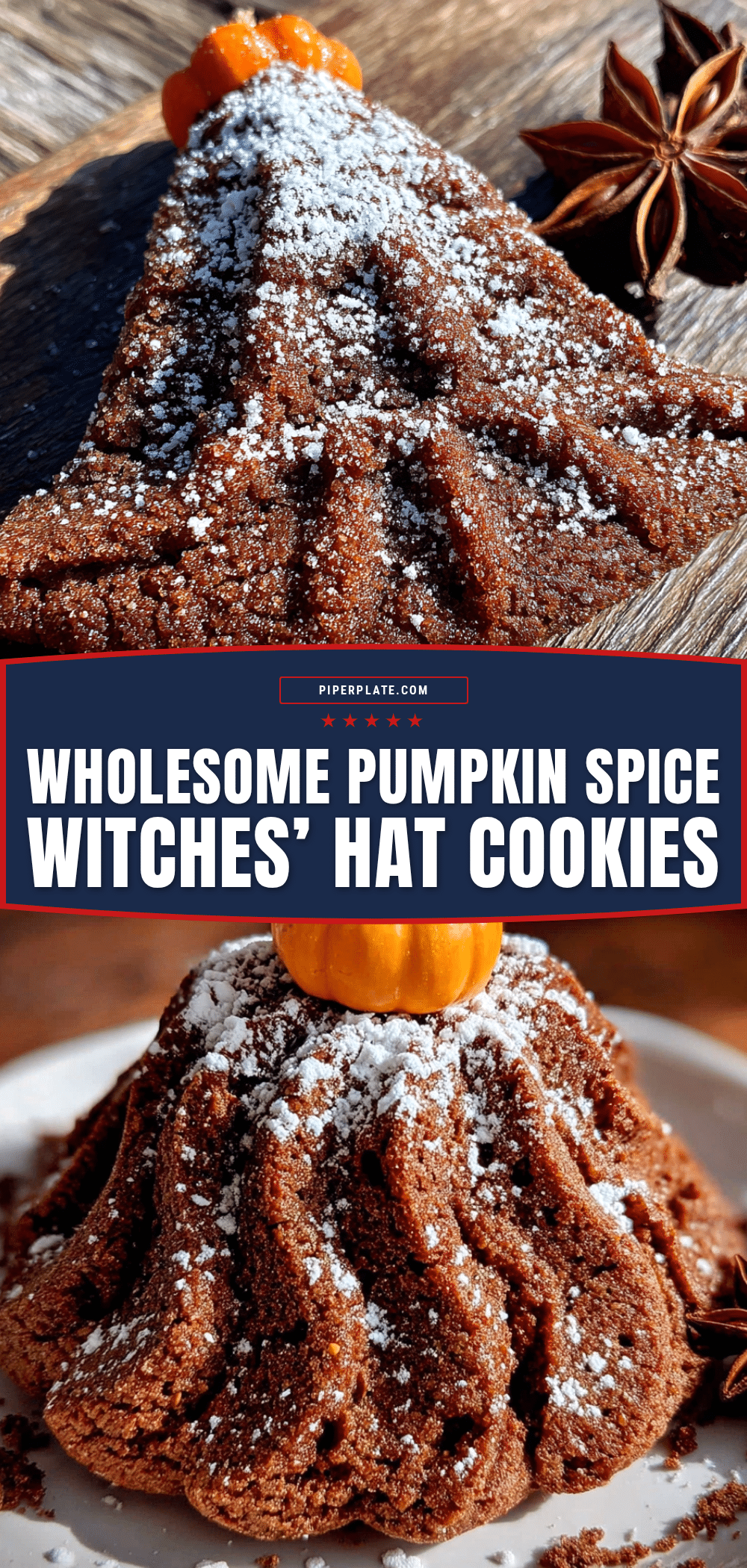 wholesome pumpkin spice witches hat cookies recipe